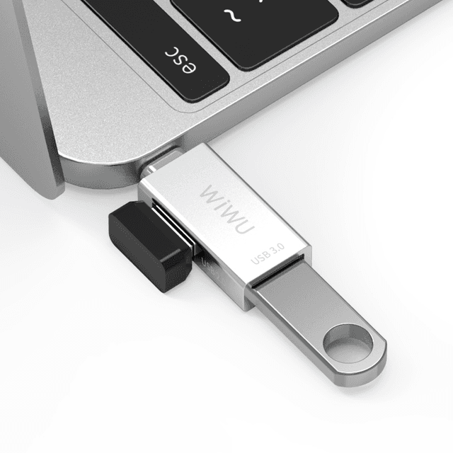 الهاب WIWU T02 USB TYPE-C HUB ZINC ALLOY CASE - SILVER