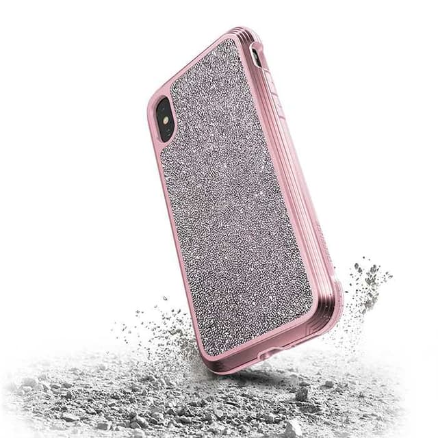 كفر جوال خلفي ديفينس لاكس لجهاز أيفون إكس إس/إكس باللون الزهري الامع إكس-دوريا X-Doria Defense Lux Back Case for iPhone X / Xs - Pink Glitter