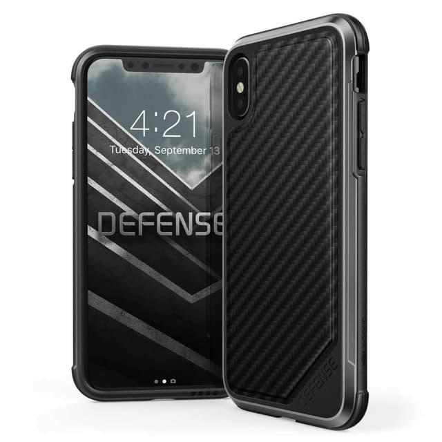 X-Doria Defense Lux Back Case Apple iPhone X - Black carbon Fiber