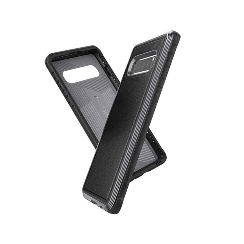 كفر   X-Doria Defense Lux Back Case for Samsung Galaxy S10 - Black Leather