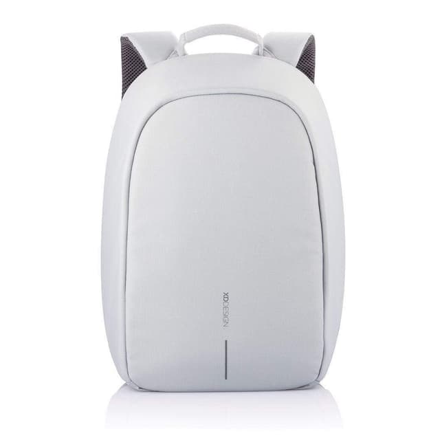 xd design bobby hero spring anti theft backpack laptop tablet travel bag hidden zipper cut resist rfid protected pockets usb charging port multi compartments water replellant light grey