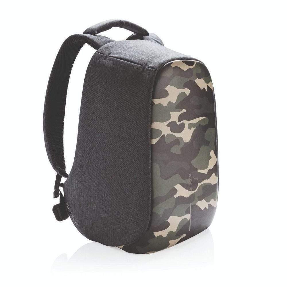 xd design bobby compact pattern anti theft backpack camouflage green