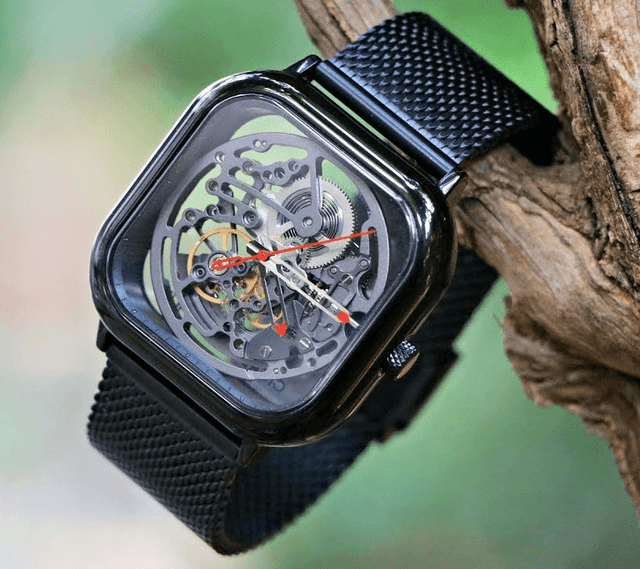 xiaomi ciga hollowed out mechanical watch black Jomla.ae