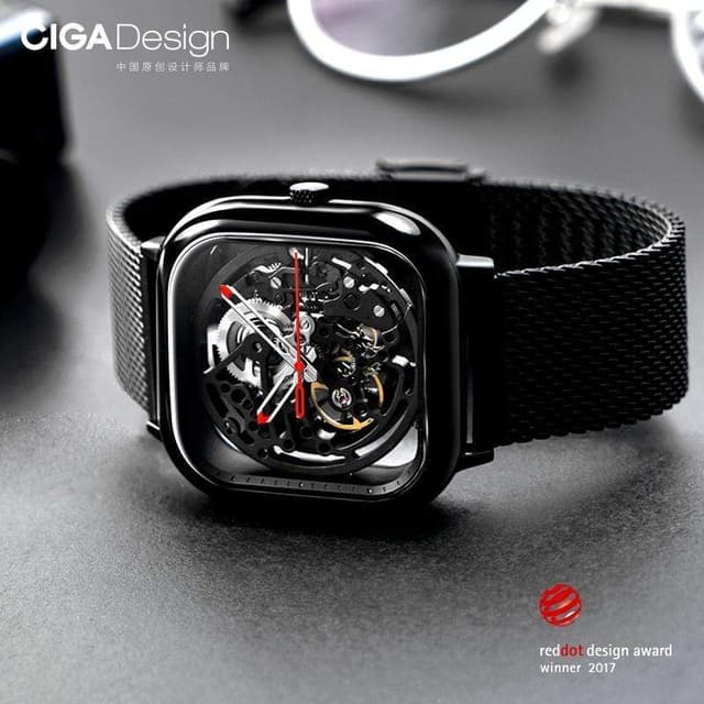 Order xiaomi ciga hollowed out mechanical watch black Now!