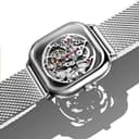 Xiaomi mi ciga design hollowed out automatic mechanical men watch silver