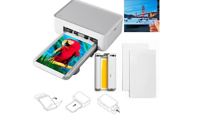 طابعة لاسلكية محمولة لطبع صور 6 انش بالألوان من الهاتف - شاومي