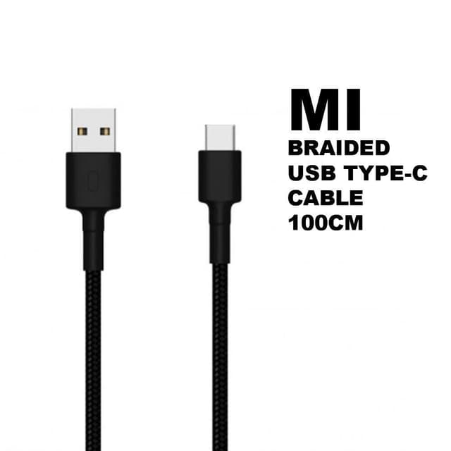 مواصفات كابل الشحن Mi Type-C المضفر 100 سم - الأسود - شاومي