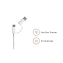 Xiaomi mi 2 in 1 usb cable micro usb to type c 100cm white