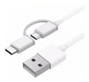 Xiaomi mi 2 in 1 usb cable micro usb to type c 100cm white