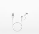 Xiaomi mi 2 in 1 usb cable micro usb to type c 100cm white