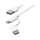 Xiaomi mi 2 in 1 usb cable micro usb to type c 100cm white