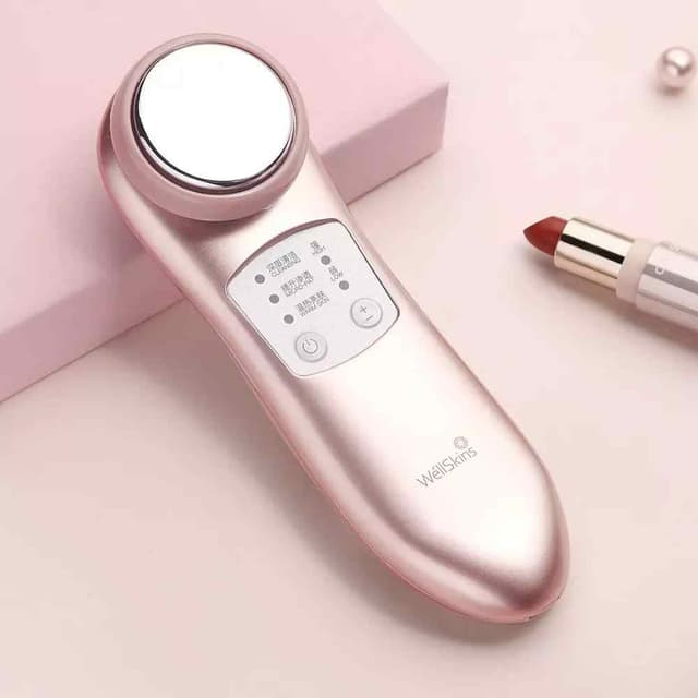 xiaomi wellskins ion cleaning beauty instrument professional ultrasonic facial skin scrubber ion care device beauty instrument pink