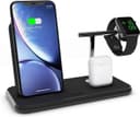 شاحن لاسلكي Stand+Dock+Watch Aluminium Wireless Charger 10W ZENS - أسود