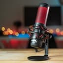hyperx quadcast standalone microphone usb condenser mic 4 selectable polar patterns great for gaming recording broadcast podcasting works w pc ps4 and mac black red