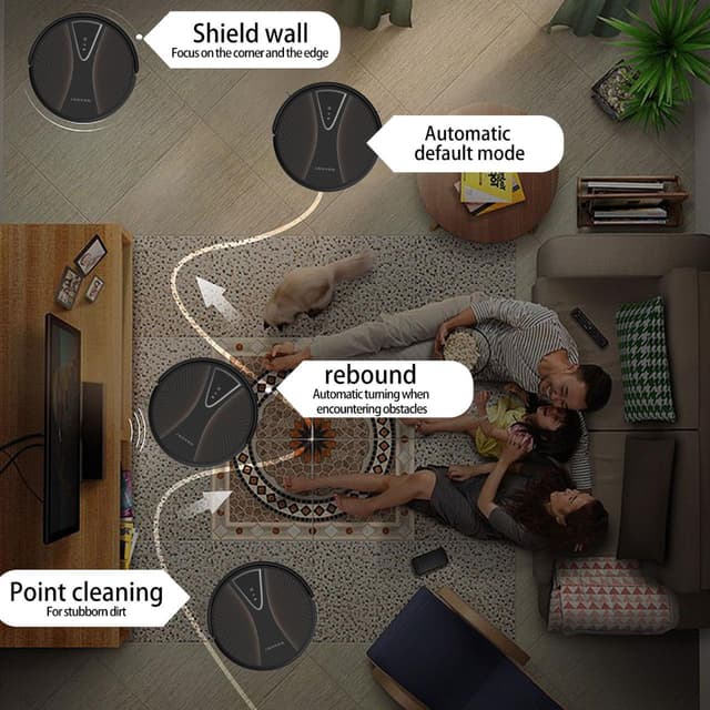 مكنسة روبوت التنظيف جاشن Jashen S10 Robot Vacuum Cleaner 2600mAh