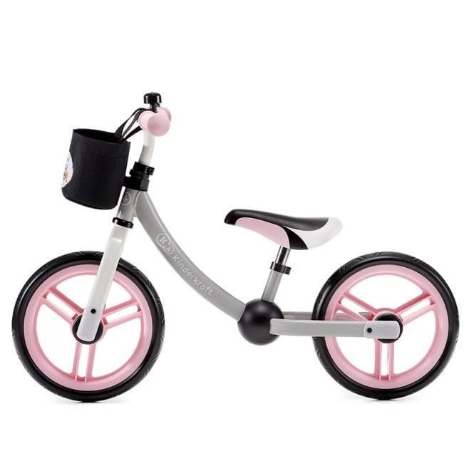 kinderkraft balance bike 2way next light pink z akcesoriami