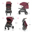 kinderkraft pushchair grande lx burgundy
