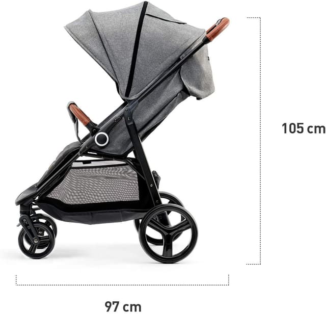 kinderkraft pushchair grande gray