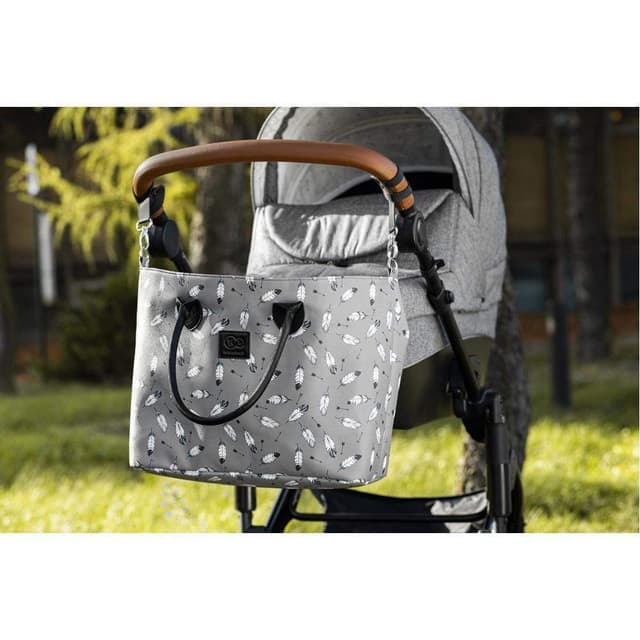 kinderkraft stroller prime 2020 with accessoriess 2in1 grey mommy bag - 77156