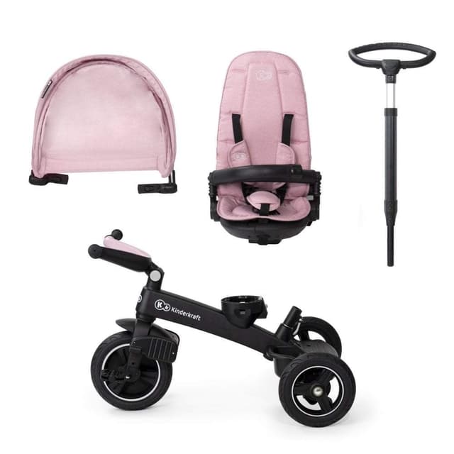 kinderkraft tricycle easytwist mauvelous pink