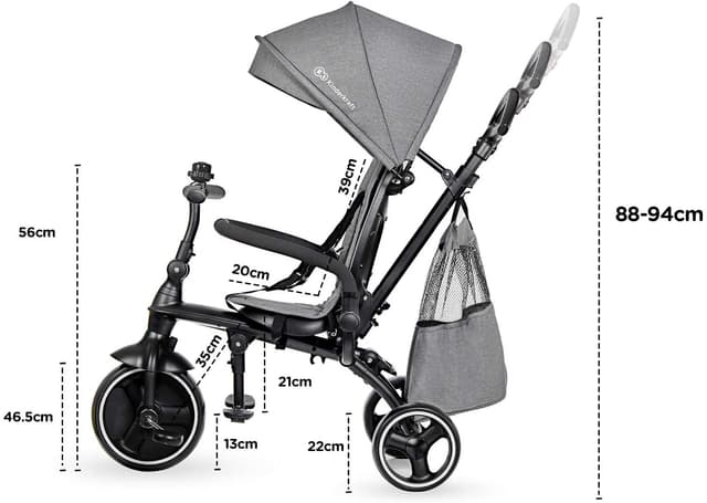 kinderkraft tricycle jazz grey