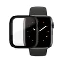 حامي شاشة الساعة الذكية بإطار أسود PanzerGlass Apple Watch 4/5/6/SE 44mm Screen Protector - Full Body Coverage w/ AntiMicrobial Surface Protection, Easy Installation