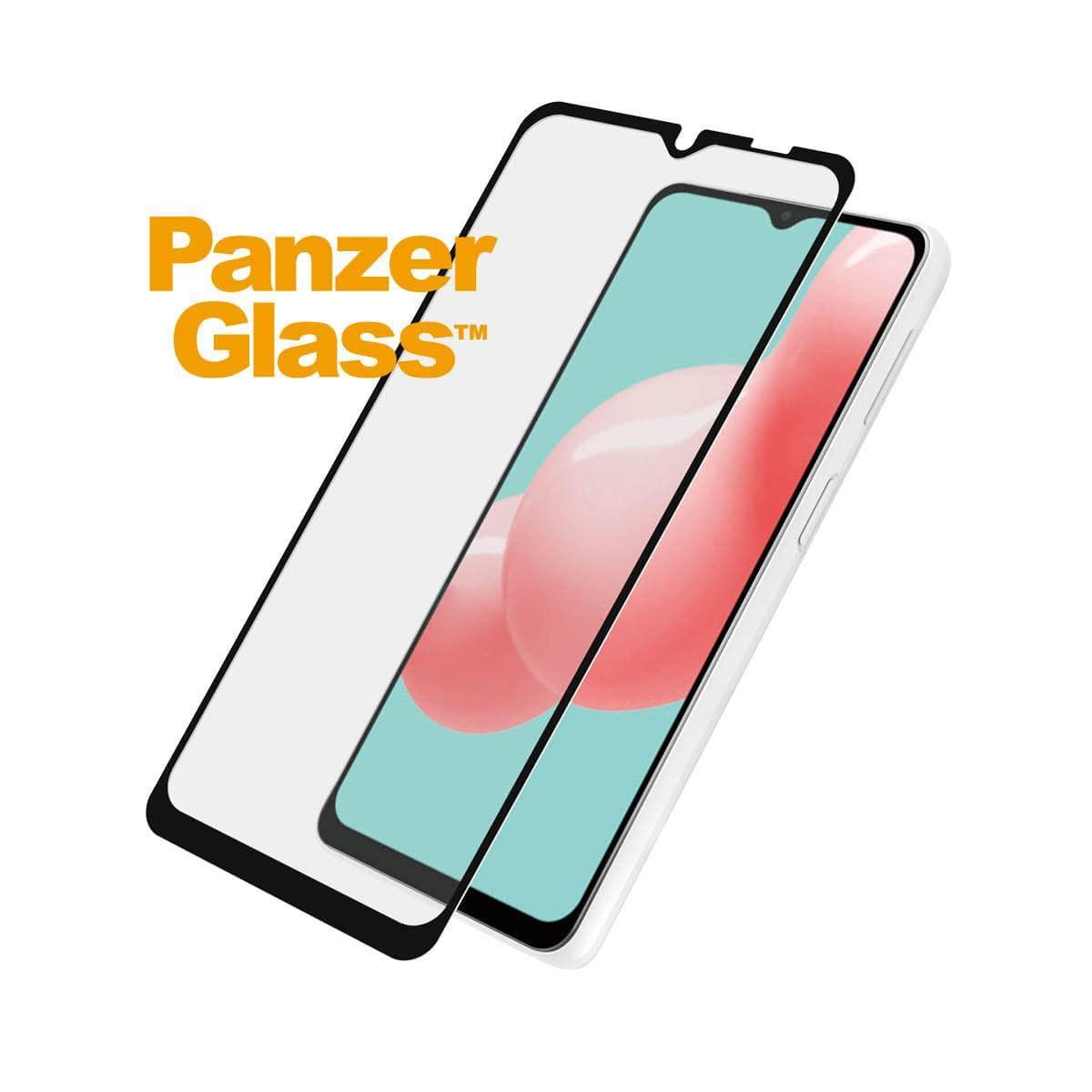 حامي الشاشة بإطار أسود PanzerGlass Samsung Galaxy A32 5G Screen Protector - Edge to Edge Fit Tempered Glass w/ AntiMicrobial Surface Protection, Case Friendly & Easy Install