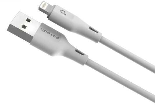 Porodo Pvc Lightning Cable 1.2m 2.4a - White - SW1hZ2U6OTY2MzA=