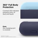 Elago Duo Hang Case For Apple Airpods Pro - Top-Pastel Blue / Nightglow Blue- Bottom-Jean Indigo
