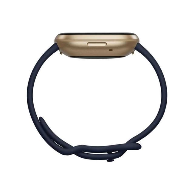 Fitbit Versa 3 Fitness Wristband With Heart Rate Tracker - Midnight/Soft Gold Aluminum
