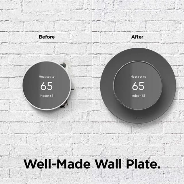 Elago Satellite Wall Plate Cover Plus For Nest Thermostats 2020 - Charcoal Gray