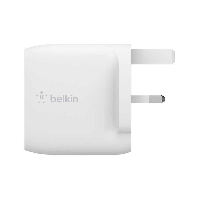 فيش شاحن USB-A بقوة 24 واط وكيبل 1 متر بيلكن Belkin Dual USB-A Wall Charger 24W with USB-A to USB-C Cable 1M - SW1hZ2U6OTMwMDI=