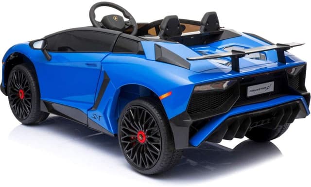 سيارة اطفال كهربائية كبيرة لمبرغيني أفانتدور مع جهاز تحكم وسبيكر مع اواكس وإضاءة ليد وأبواب تفتح للأعلى Best Choice Officially Licensed 12v Lamborghini Aventador Ride On Eva