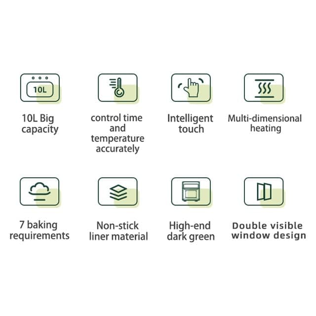 Xiaomi Xiaoyueliang Onemoon OA9 Air Fryer 10L Large Capacity Non-Stick Cooker Electric Digital Oven