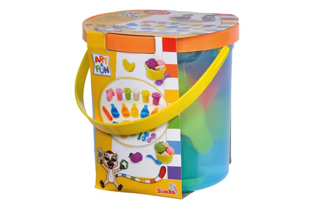 صلصال اطفال مع تخزين سهل، مجموعة معجون الفواكه Simba A&F Dough Set Fruit Bucket