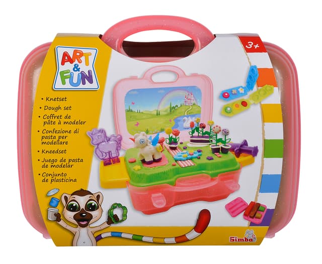 لعبه اطفال عجينة بناء مع اكسسوارات ملونة وحقيبة تخزين سيمباSimba Dough Set Unicorn in Case