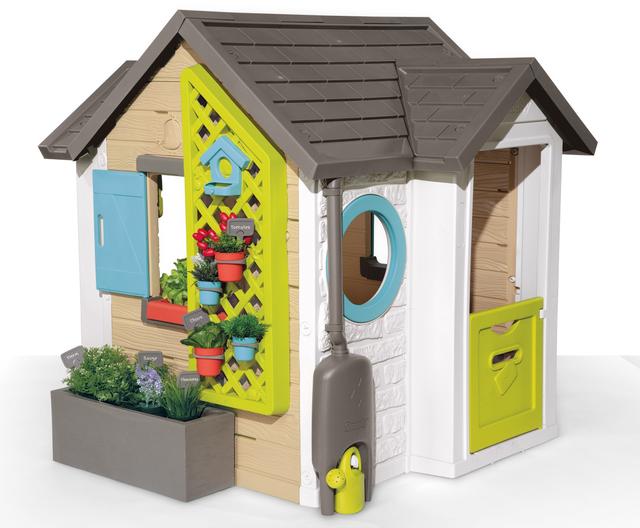 بيت اطفال بلاستيك مع أدوات للحديقة سموبي Smoby Garden Tools With Plastic Garden House