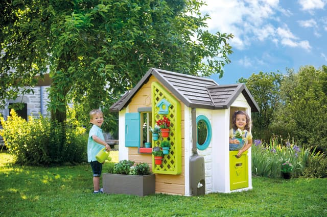 بيت اطفال بلاستيك مع أدوات للحديقة سموبي Smoby Garden Tools With Plastic Garden House