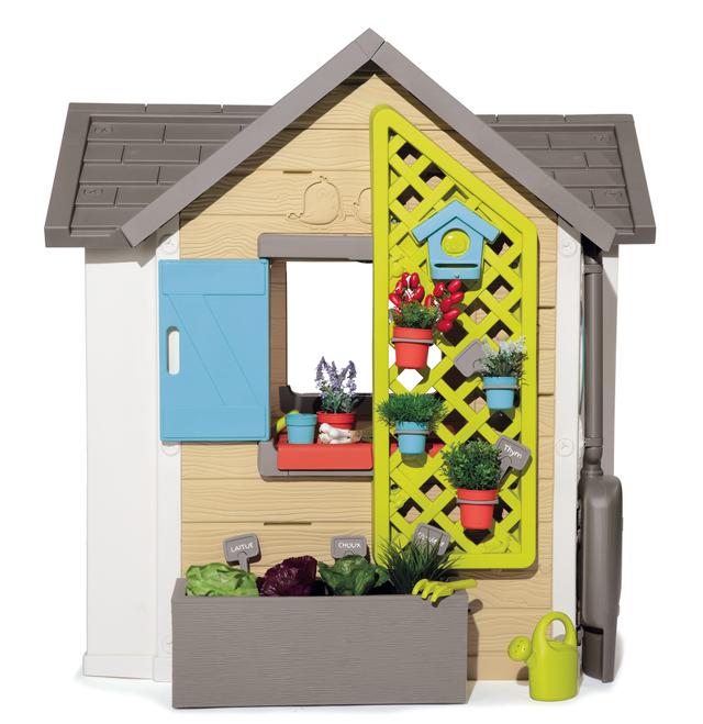 بيت اطفال بلاستيك مع أدوات للحديقة سموبي Smoby Garden Tools With Plastic Garden House