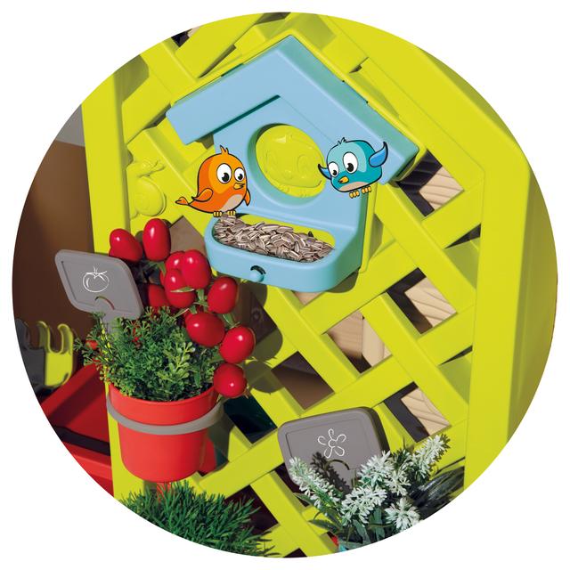 بيت اطفال بلاستيك مع أدوات للحديقة سموبي Smoby Garden Tools With Plastic Garden House