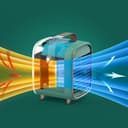 مكيف متنقل صغير 2000 مللي أمبير ومروحة 3 سرعات بيونير Pioneer 3 Fan 2000 MAh Portable Mini Air Cooler