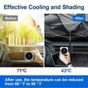 شمسية سيارة مضادة للحرارة القابلة للطي يوسامس Usams Heat Resistant Foldable Car Windshield Sunshade Umbrella