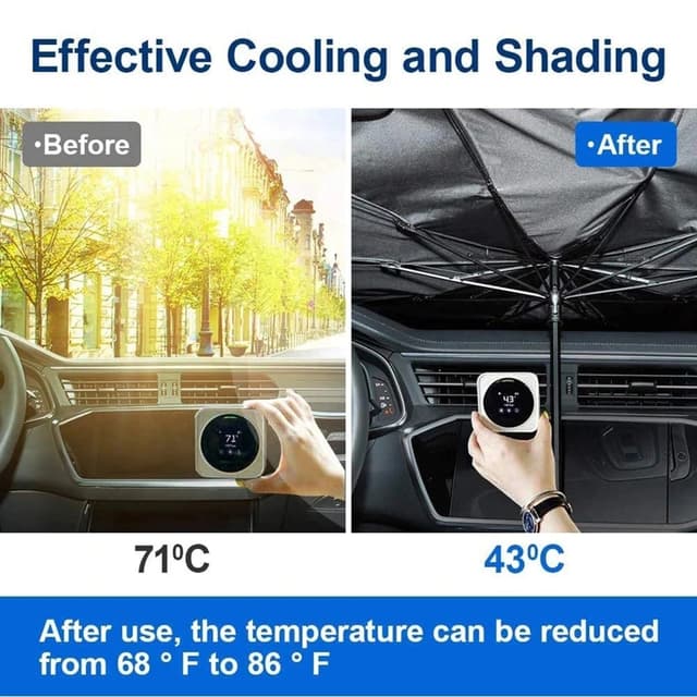 شمسية سيارة مضادة للحرارة القابلة للطي يوسامس Usams Heat Resistant Foldable Car Windshield Sunshade Umbrella