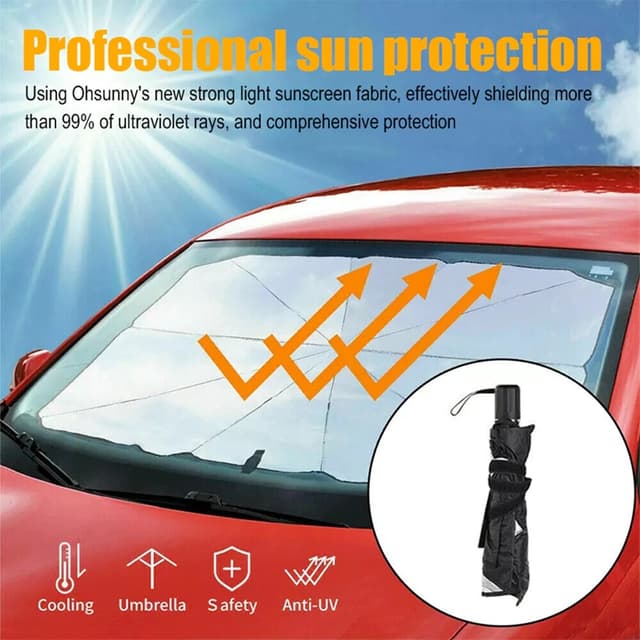 شمسية سيارة مضادة للحرارة القابلة للطي يوسامس Usams Heat Resistant Foldable Car Windshield Sunshade Umbrella
