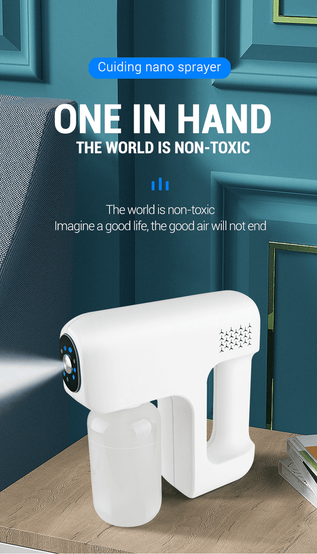 400ml Nano Mist Sprayer Santitizer Machine Hand-held Atomizer Spray Gun Cordless Electric ULV Fogger For Office Garden Sprayer