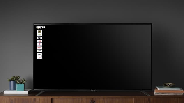 Geepas GLED7520SEUHD 75" Smart LED TV - Mirror Cast, 3.5mm, 3 HDMI & 2 USB Ports -2GB Ram, Wifi, Android 9.0 with E-Share - Comes Application Like Youtube, Netflix, Amazon Prime - 1 Years Warranty