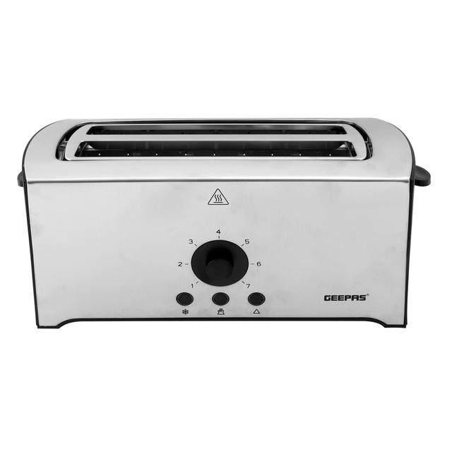 توستر للخبز Geepas 4 Slice Toaster Stainless Steel - SW1hZ2U6MTM1NTU4