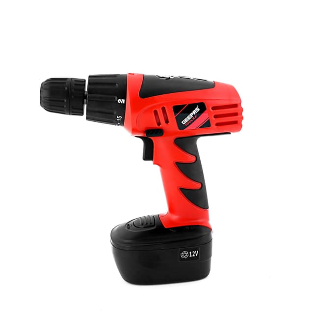 دريل شحن لاسلكي 550 دورة / الدقيقة 12 فولت جيباس Geepas 12V 0-550RPM Cordless Percussion Drill