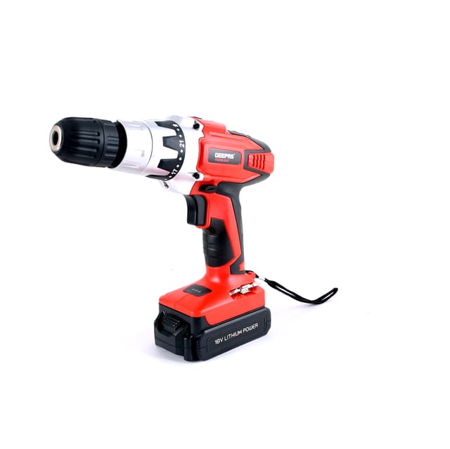 دريل شحن كهربائي 18 فولت 1000 دورة في الدقيقة جيباس Geepas 1000 Rpm18V Cordless Drill