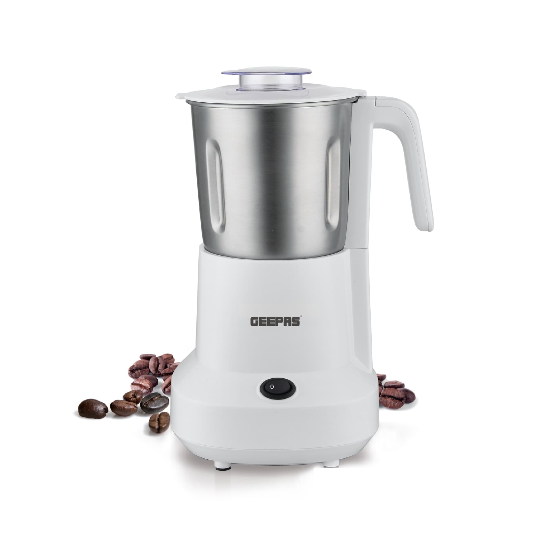 Geepas Coffee Grinder - 450W Electric Grinder - Separate Stainless Steel Blades for Coffee Beans, Spices & Dried Nuts Grinding - Detachable Bowl -Large Capacity Mill